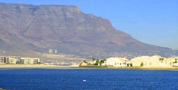 Milnerton Lagoon with Table Mountain in the background
